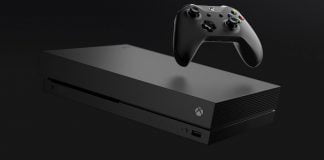 Xbox One X ute i butik